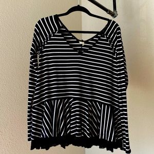 Free People, never worn, striped top!